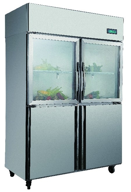Standard project copper static cooling four door double temperature refrigerator