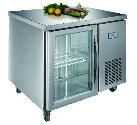 Luxury project ventilated 01 table top refrigerator（glass door）