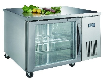 Luxury project ventilated 02 table top refrigerator（glass door）