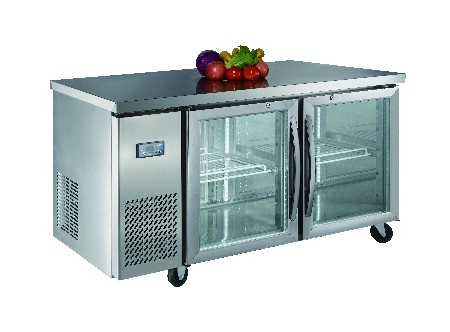 Luxury project ventilated 03 table top refrigerator(glass door)