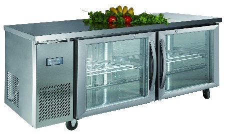 Luxury project ventilated 04 table top refrigerator(glass door)